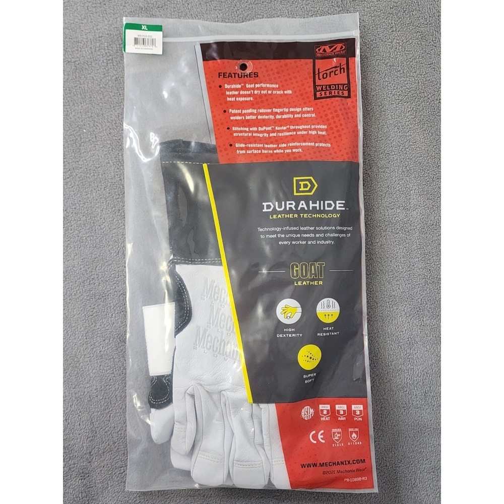 Mechanix Wear Pulse TIG Welding Gloves Mens XL White Durahide Goat Leather Torch
